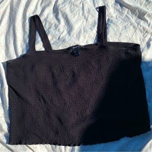 Plus Size Smocked Crop Top